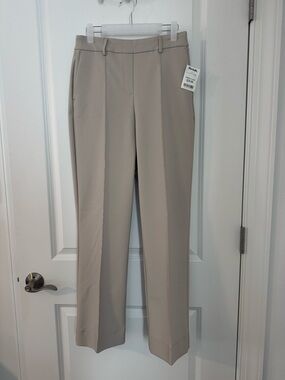 Rachel Zoe Straight-Leg Dress Trousers — Beige
